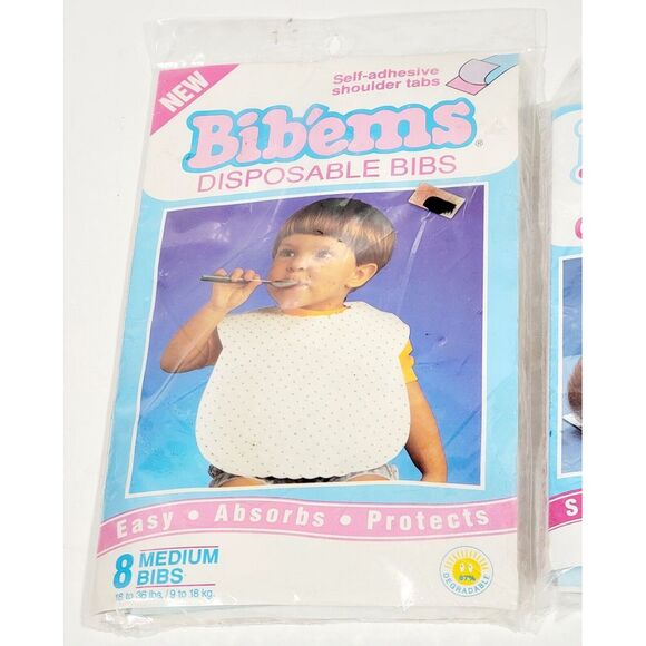 Vintage Padems & Bidems Disposable Changing Pads & Bids 8 Pack Medium - Picture 3 of 15